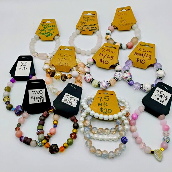 Gemstone mixed lot 14 pieces - Picture 2 of 2